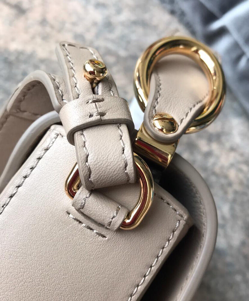 Chloe Mini C Bag Handbag Leather Cream